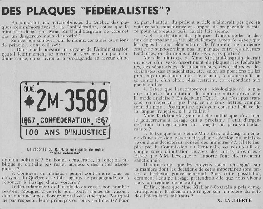 L'indépendance, avril 1966, Vol. 4, no 12