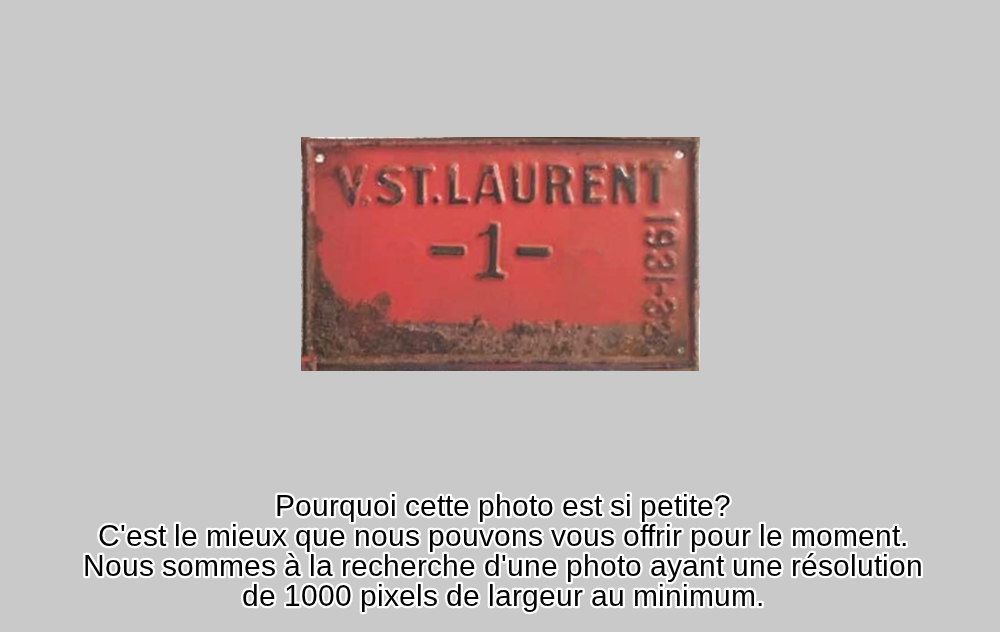 Plaque d'immatriculation de permis pour commerçant Ville de Saint-Laurent de 1931-32
