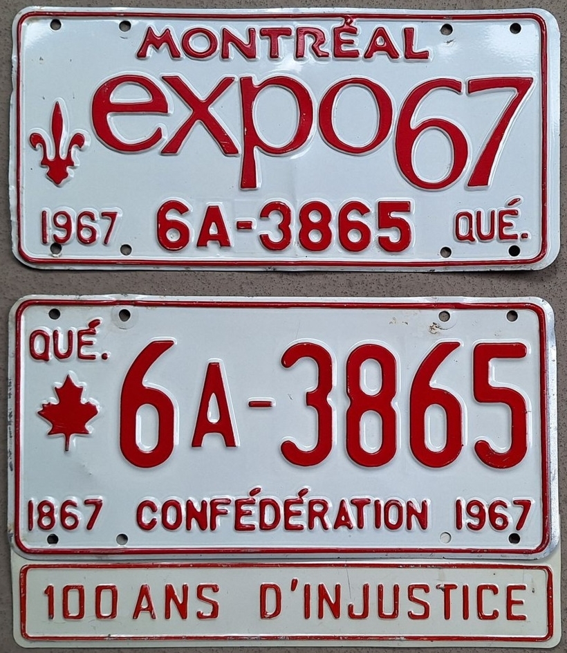 Plaques 1967 et enseigne 100 ans d'injustice