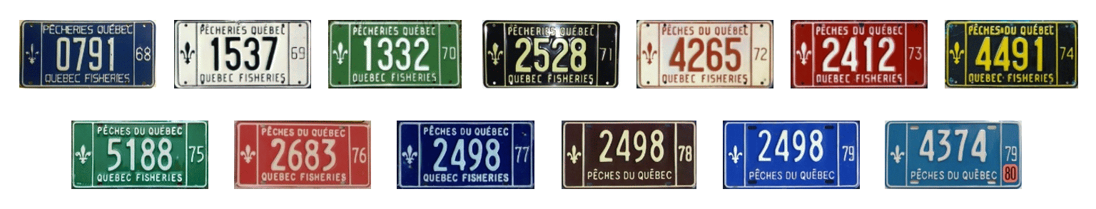 Plaques de bateaux de pêche du Québec