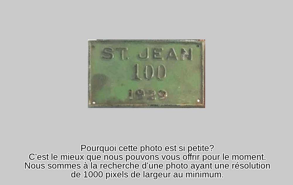 Plaque d'immatriculation de permis pour commerçant Ville de Saint-Jean-sur-Richelieu de 1929